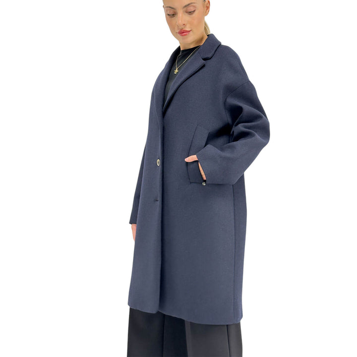 Ottod'Ame, Cappotto, Donna, Simona, Misto Lana, Blu
