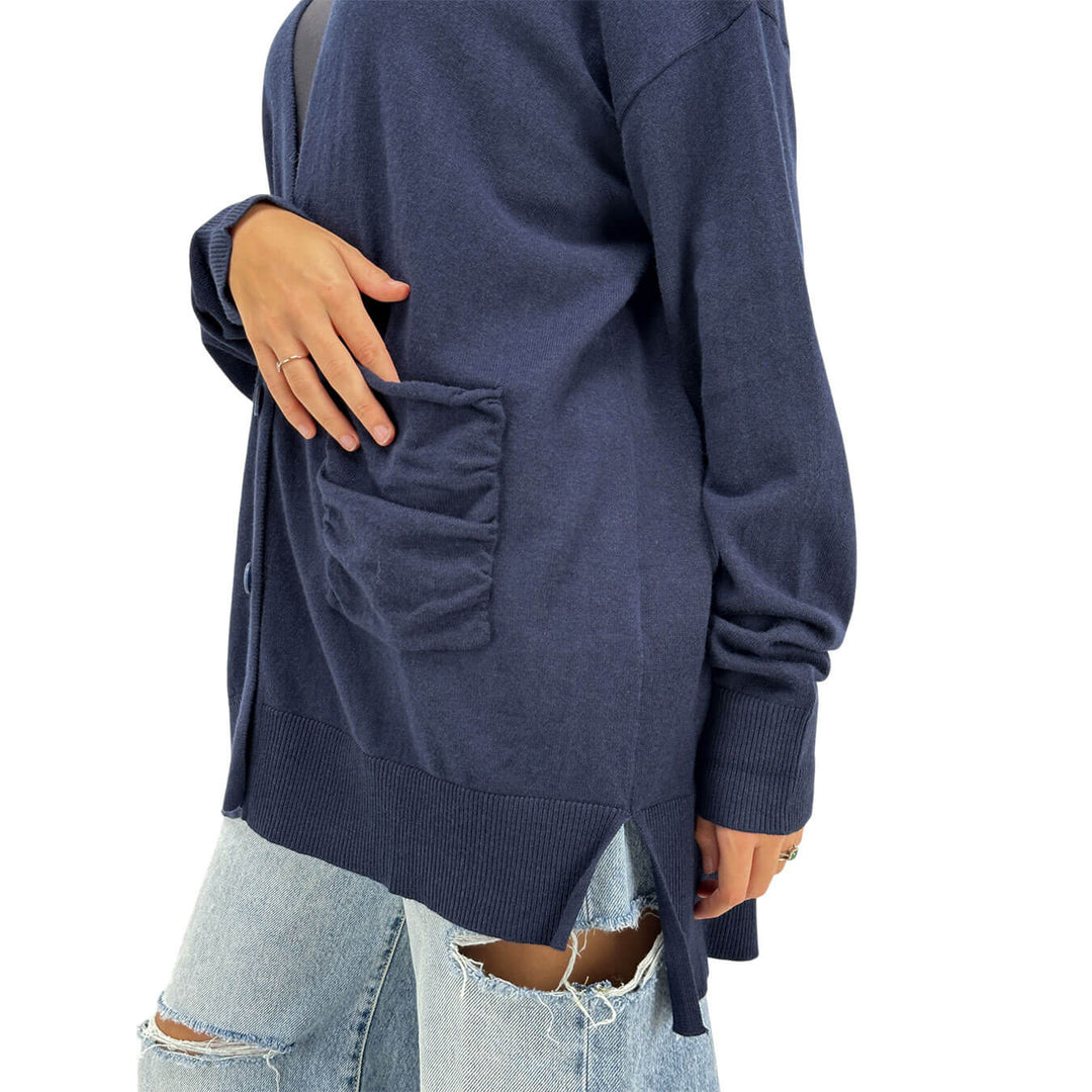 Relish, Cardigan, Donna, Salamina, Cotone, Blu