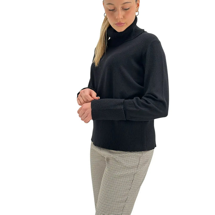 Markup, Maglia Dolcevita, Donna, Tessuto Misto, Nero