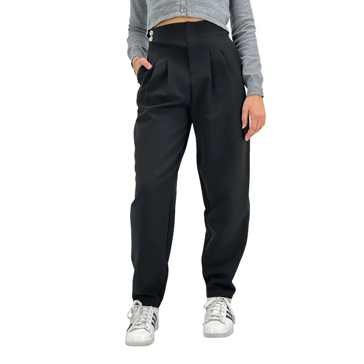 Koralline, Pantaloni, Donna, Poliestere, Nero