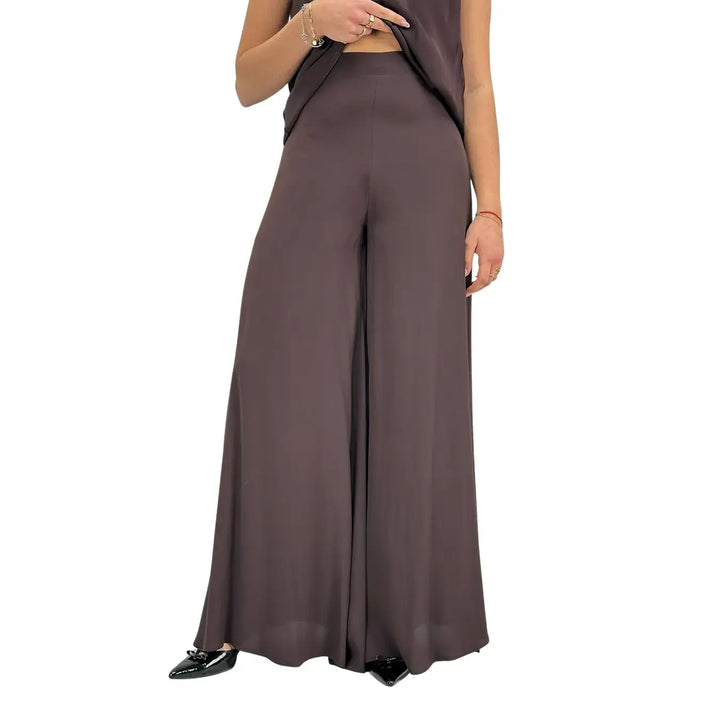 Ottod'Ame, Pantaloni, Donna, Ampi, Marrone