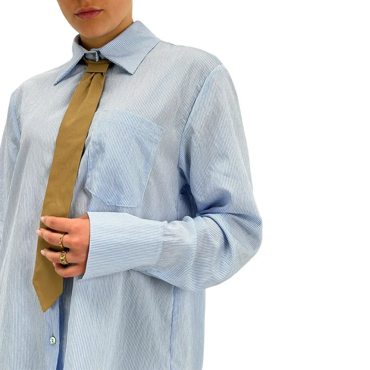 Kontatto, Camicia, Donna, Tessuto Misto, Azzurro