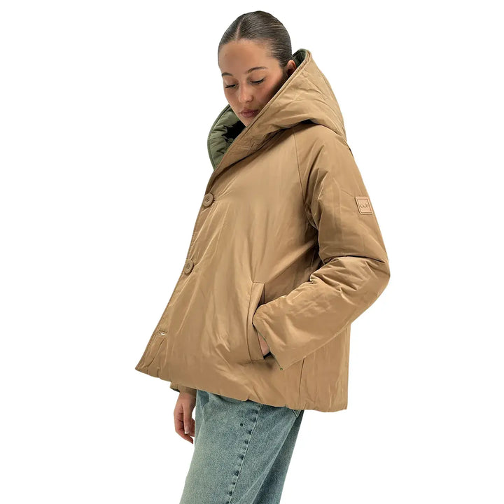 Oof Wear, Giubbotto Double, Militare e Cammello, Poliestere