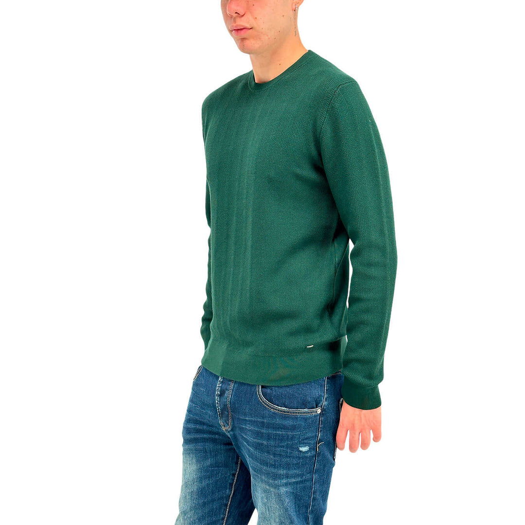 Markup Maglia Uomo, Girocollo, Manica Lunga, Tessuto Misto, Verde