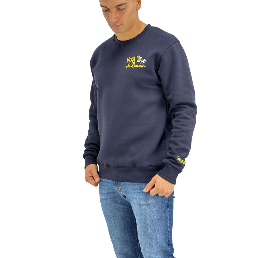 Superculture, Felpa, Uomo, Cotone, Blu