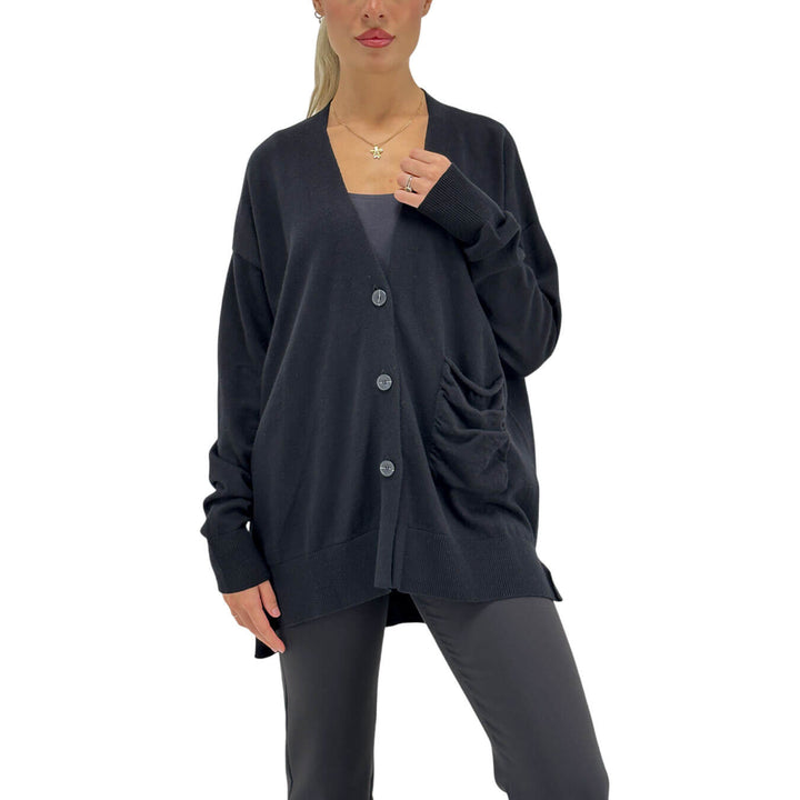 Relish, Cardigan, Donna, Cotone, Nero