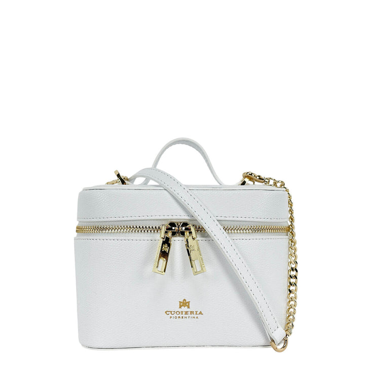 Cuoieria Fiorentina Beauty Borsa Donna, Tracolla, Pelle, Bianco