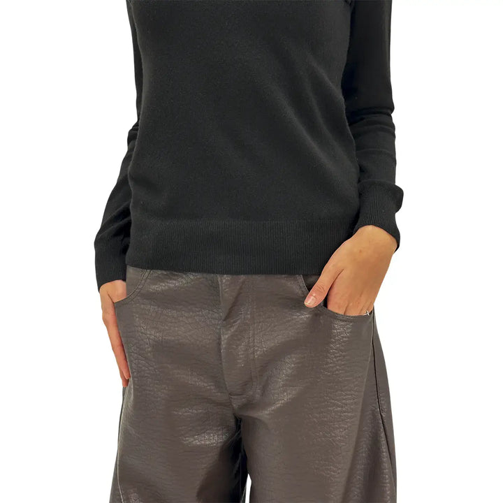 Motel, Maglia, Lupetto, Donna, Tessuto Misto, Nero