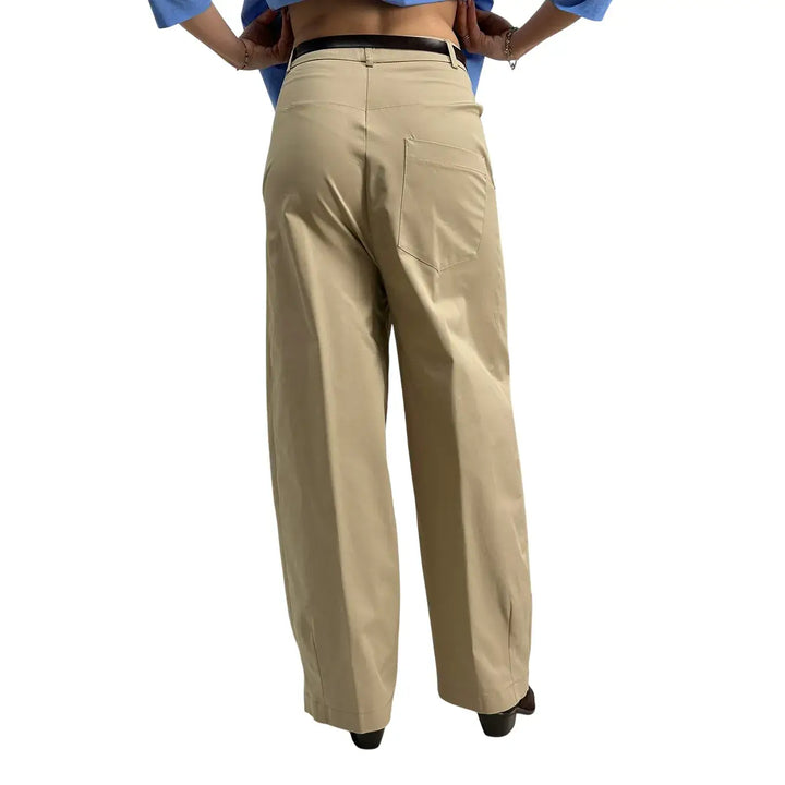 Kontatto, Pantaloni Palazzo, Donna, Cotone, Marrone