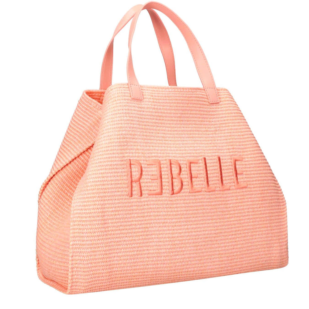 Rebelle Borsa Ashanti Donna, Shopping Bag, Tracolla, Paglia, Nude, bassiniboutique.it