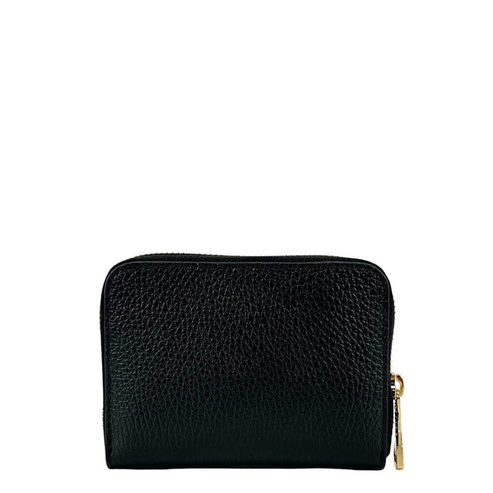 Avenue67 Mel Women's Wallet, Small, Zip Around, Leather, Black