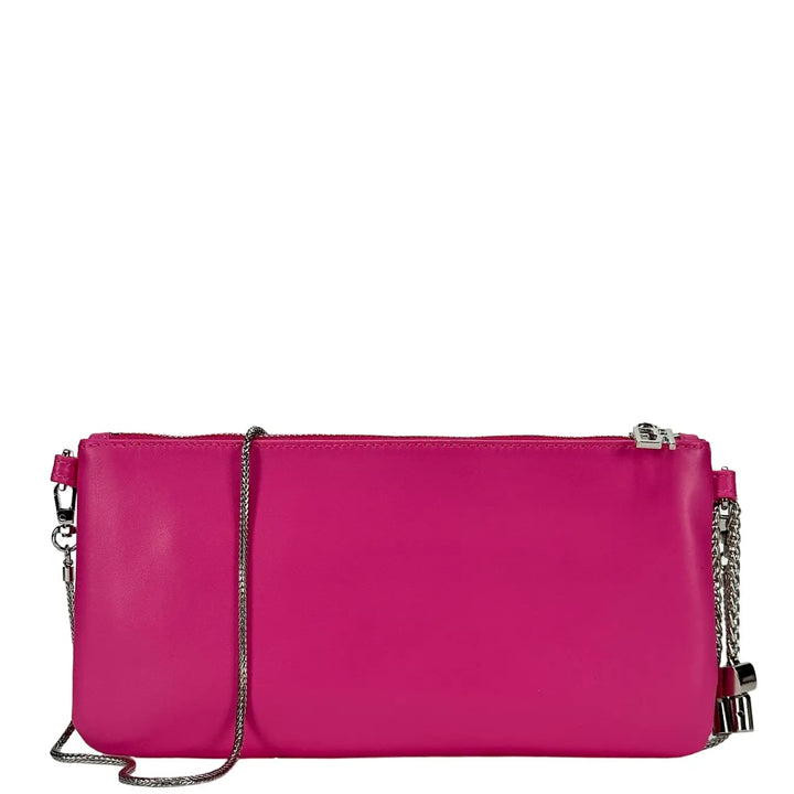 Rebelle Vittoria Borsa, Soiree Range, Pochette, Pelle, Fucsia