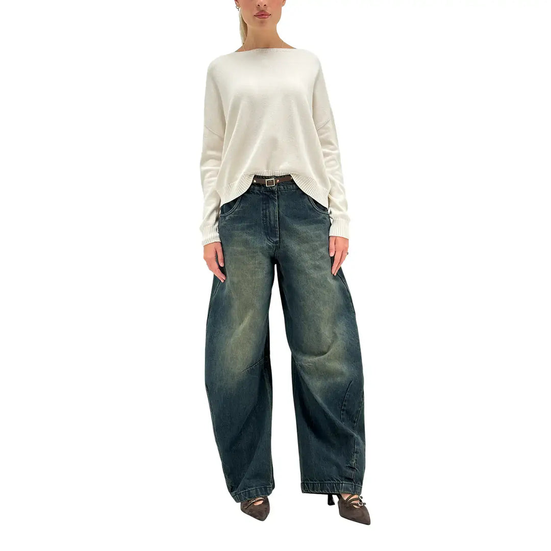 Motel, Maglia, Donna, Tessuto Misto, Crema