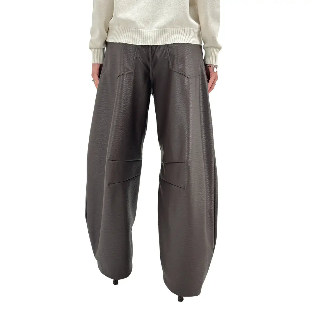 Motel, Pantaloni, Eco Pelle, Moro