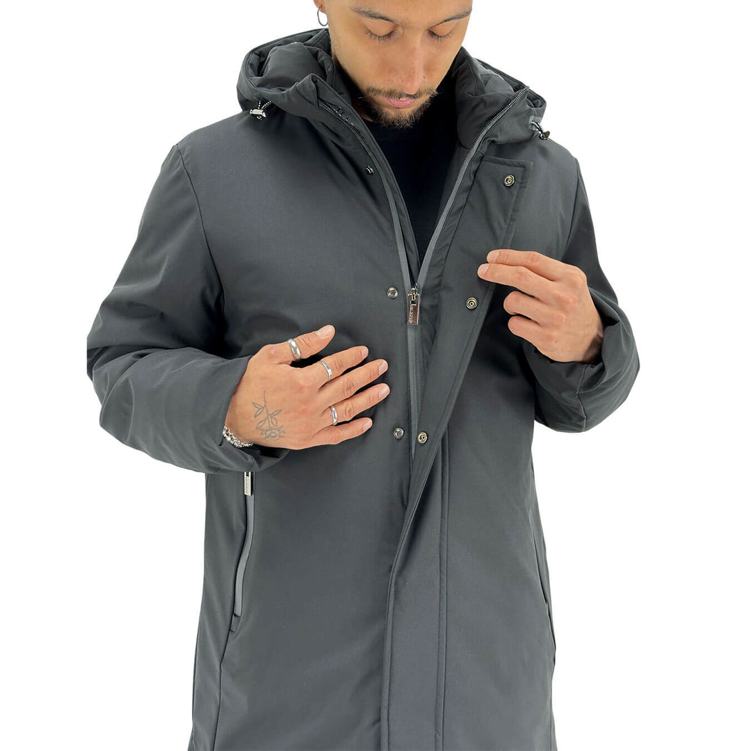 Markup, Parka, Uomo, Poliestere, Nero