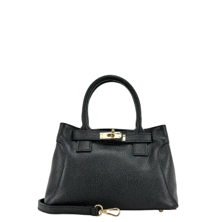 Bassini, Borsa, Donna, Aurora, Pelle, Nero