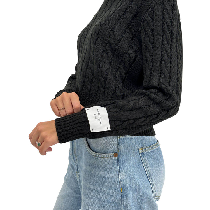 Superculture, Maglia, Donna, Acrilico, Nero