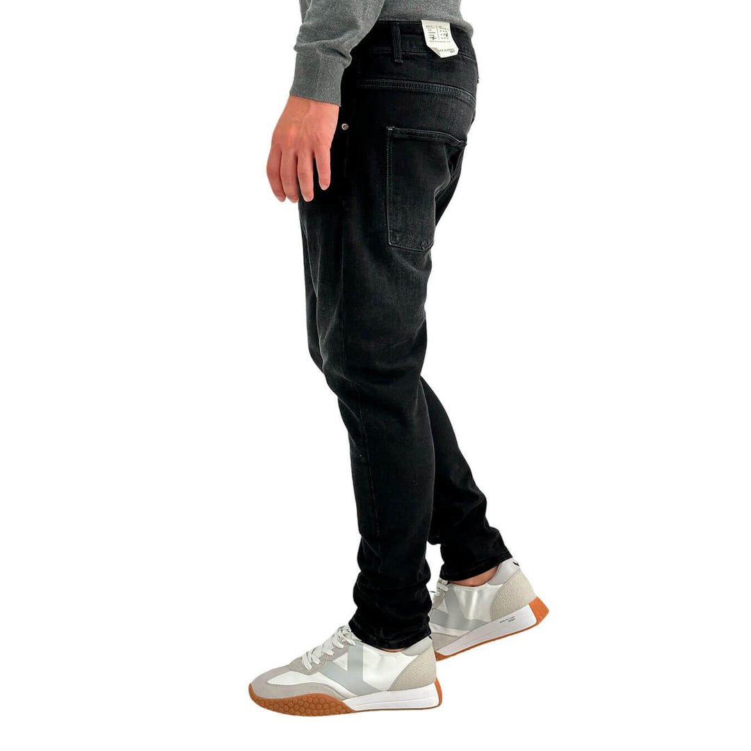 BL.11 Block Eleven Pantaloni Uomo, Jeans, Denim, Stretch, Cotone, Nero