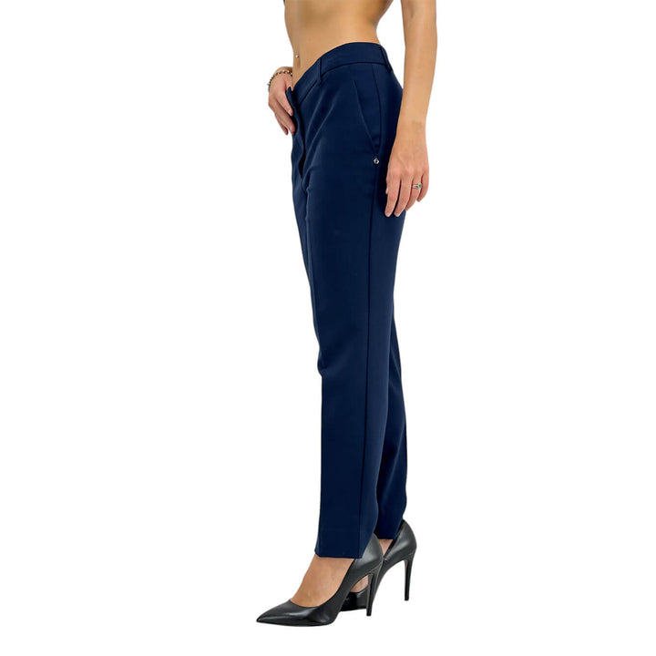 Ottod'Ame, Pantaloni, Donna, Giada, Misto Poliestere, Blu