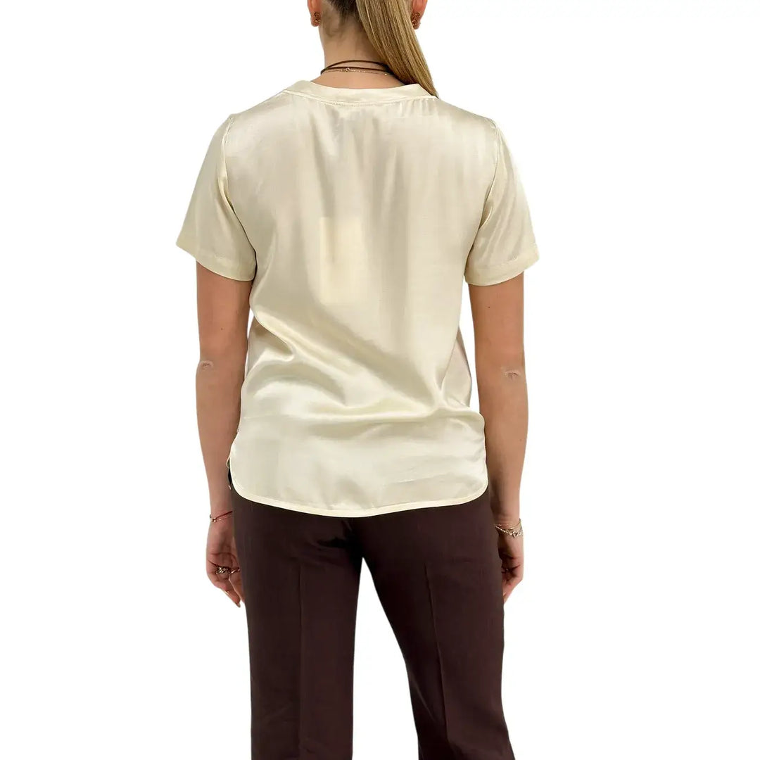 Ottod'Ame, Blusa, Donna, Morbida, Latte