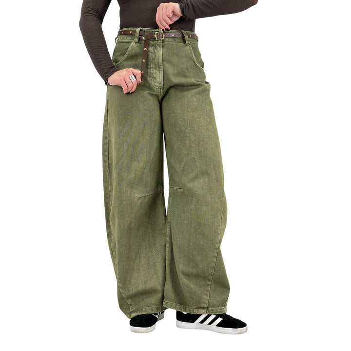 Motel, Pantaloni, Donna, Cotone, Verde