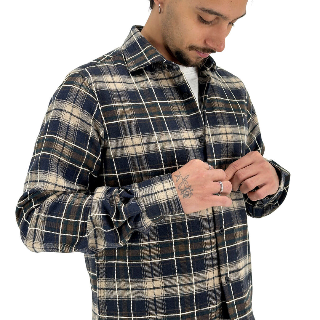 Markup, Camicia, Uomo, Cotone, Marrone