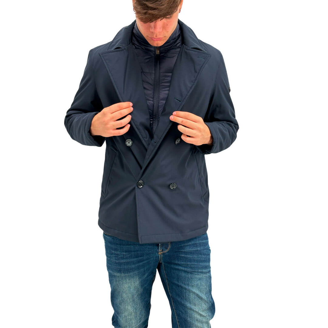 MarKup Men's Jacket, Softshell, Harness, Waterproof, Blue