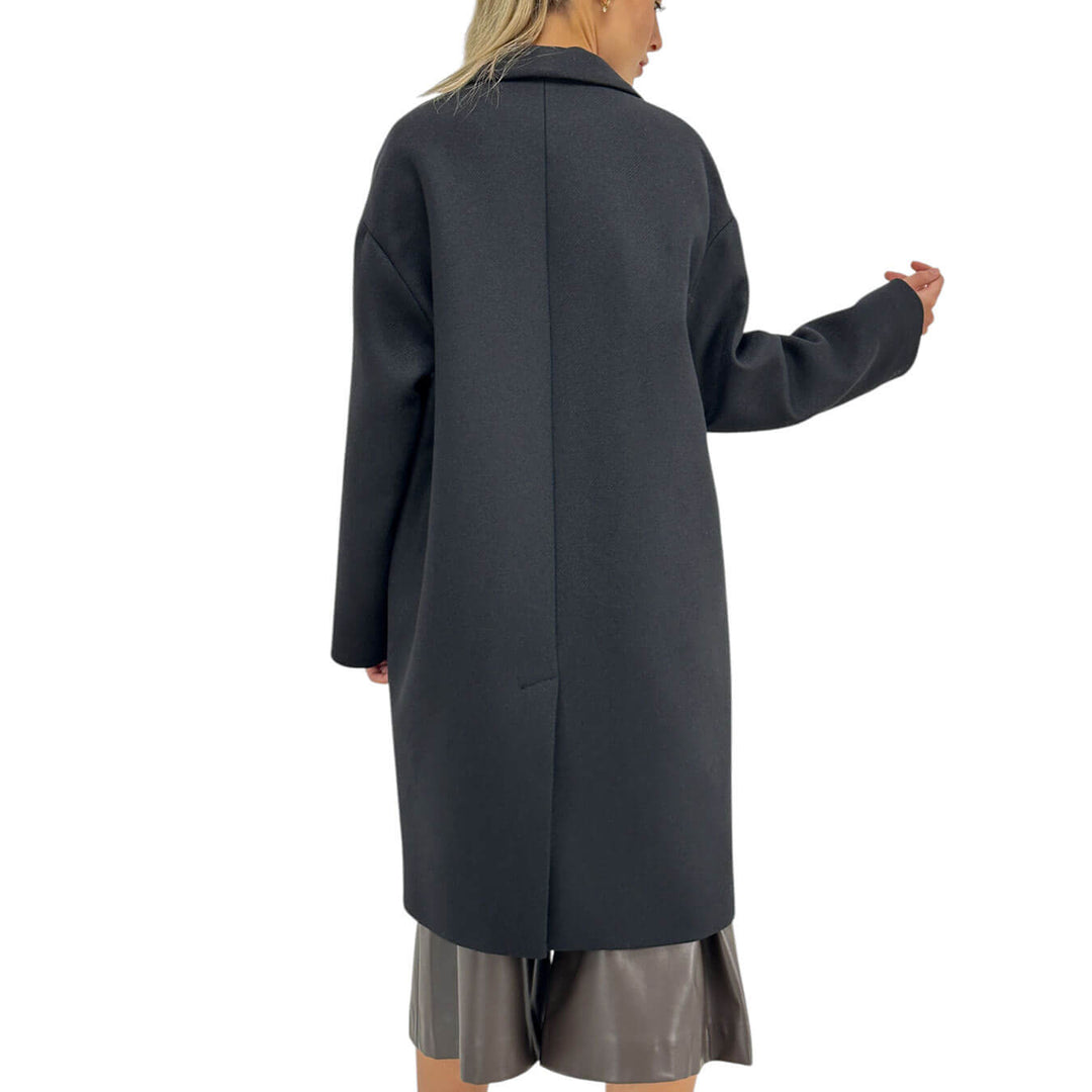 Ottod'Ame, Cappotto, Donna, Simona, Misto Lana, Nero