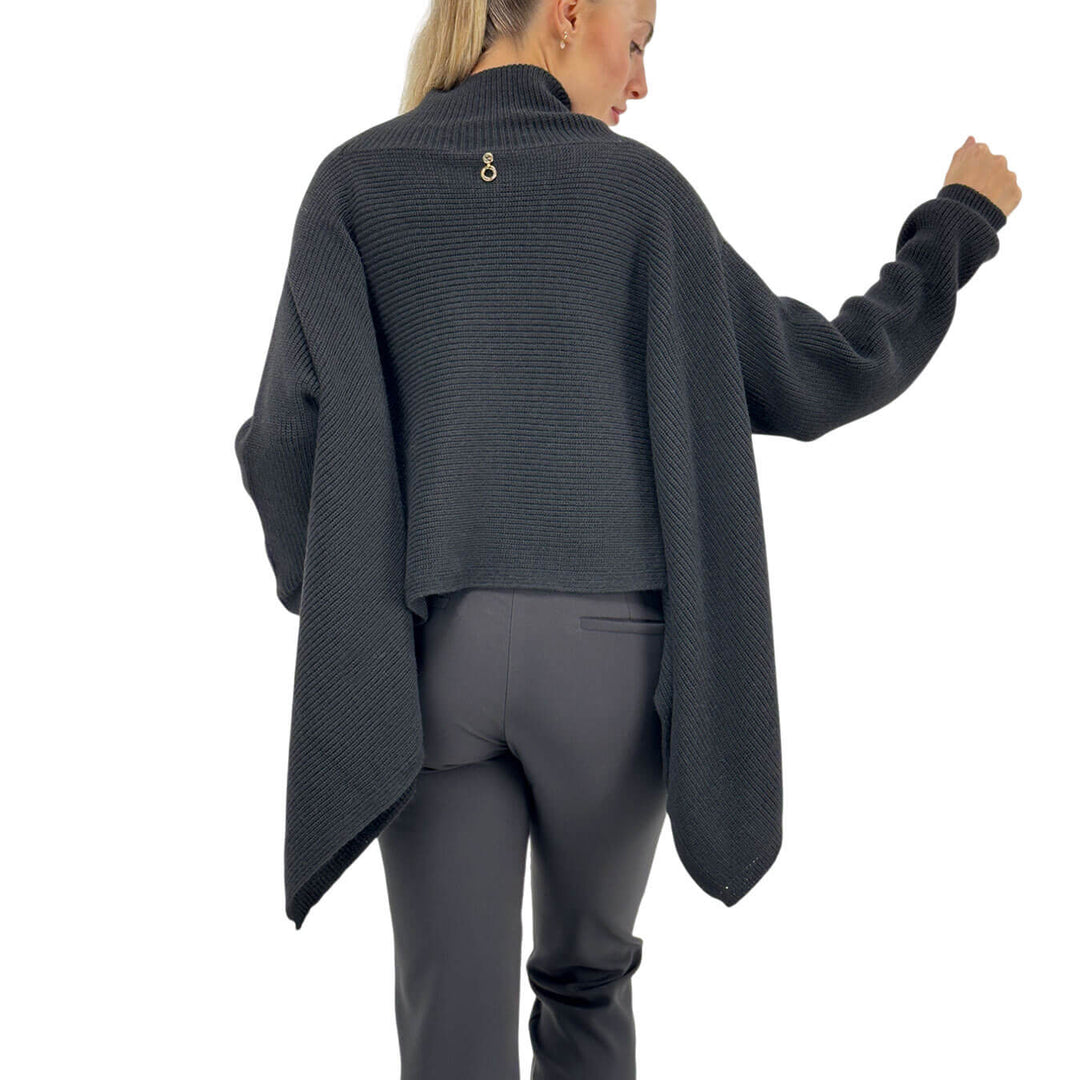 Relish, Maglia, Donna, Taso, Collo Alto, Acrilico, Nero
