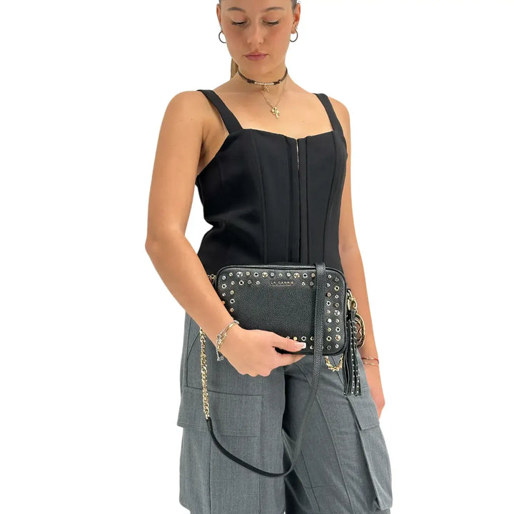 Koralline, Bustino, Donna, Tessuto Misto, Nero