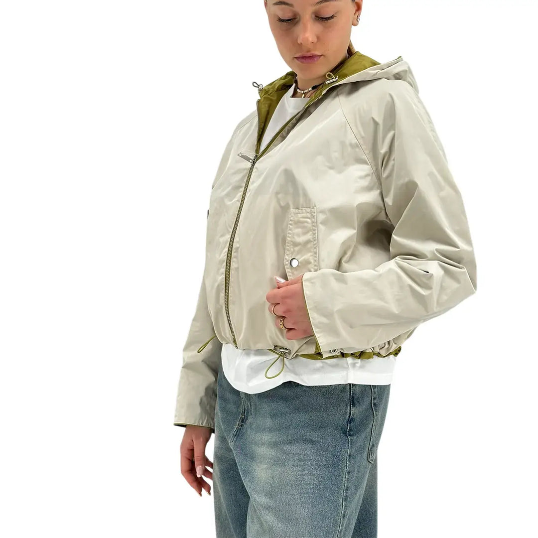 Oof Wear, Giacca, Donna, Double Face, Brunish Gold e Bone White