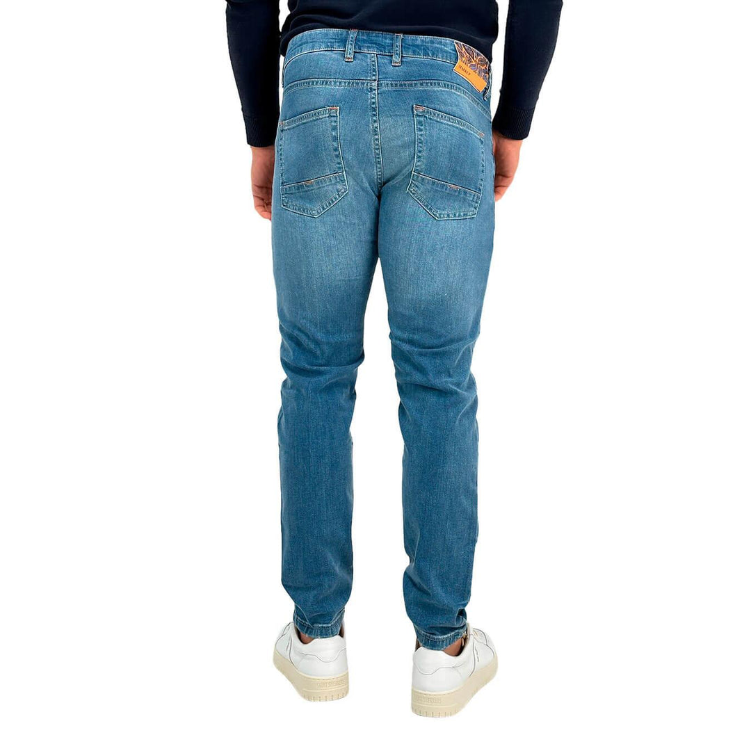 MarKup Pantaloni Uomo, Jeans, Denim, 5 Tasche, Cotone, Blu Medio - BassiniBoutique.it