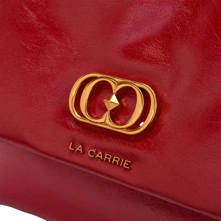 La Carrie Lumi Borsa Donna, Shoulder Bag, Patta, Ecopelle, Rosso