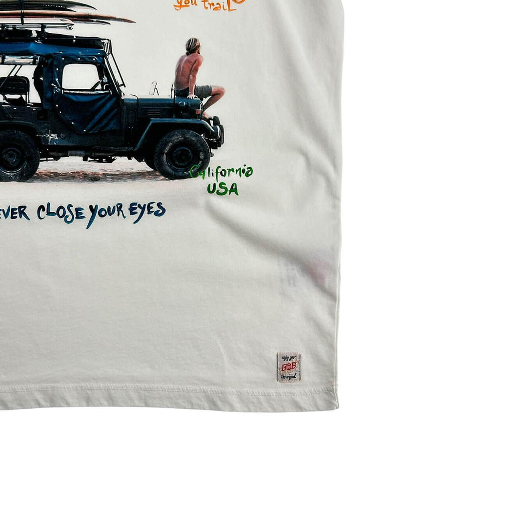 Bob Maglia T-Shirt Uomo, Stampa "Wild Boys", Cotone, Bianco - BassiniBoutique.it