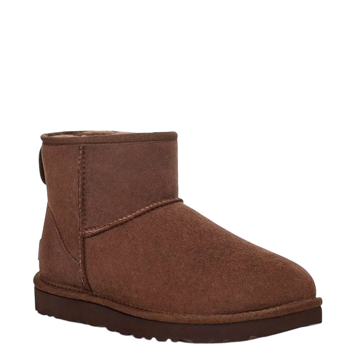 Ugg Stivali Donna, Classic Mini II, Camoscio e Montone, Marrone