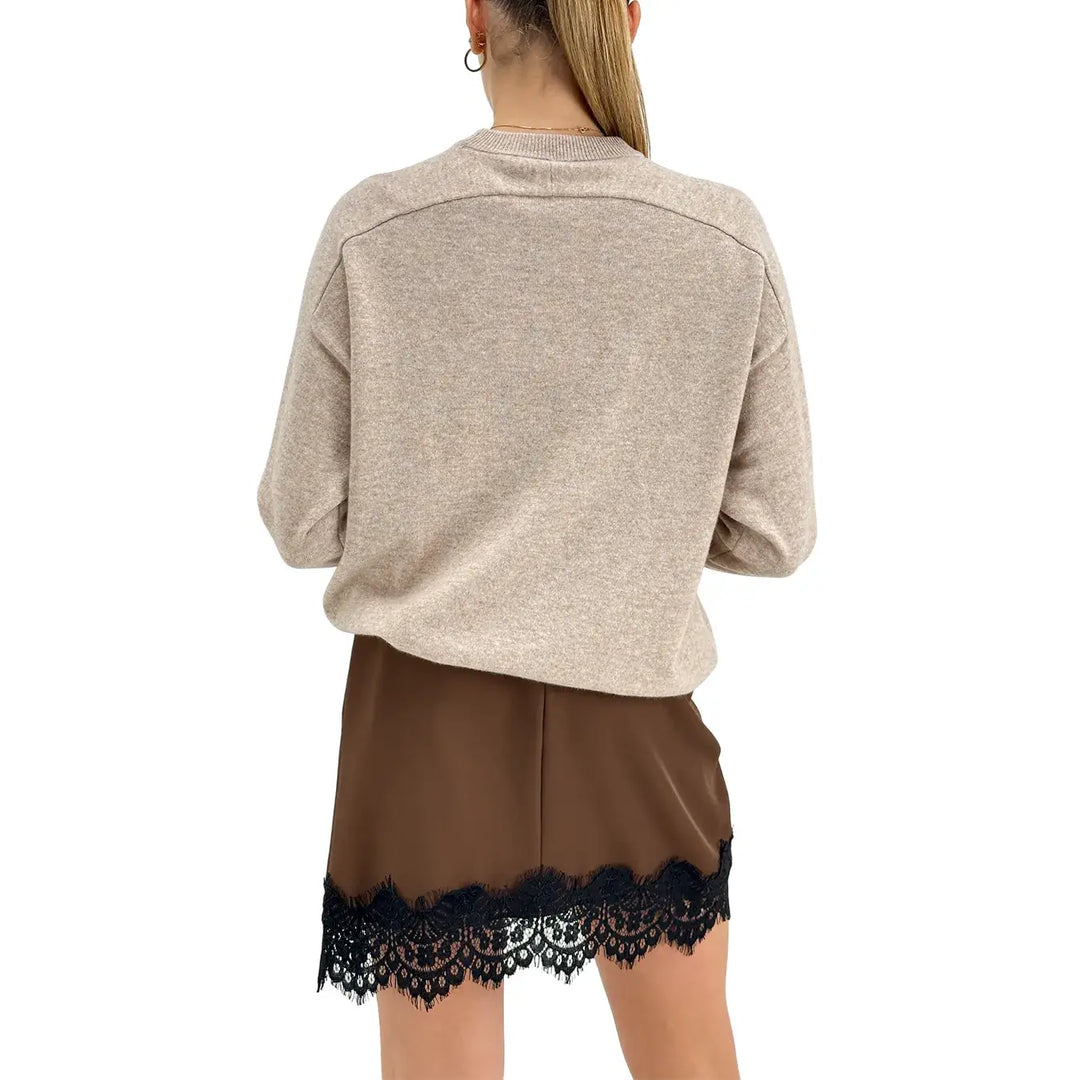 Tensione In, Maglia, Donna, Lana, Beige