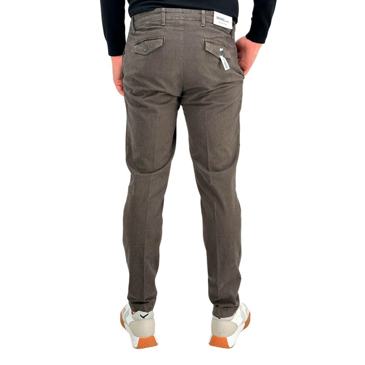 Moro Pantaloni Chino, Uomo, Regular Fit, Cotone, Grigio