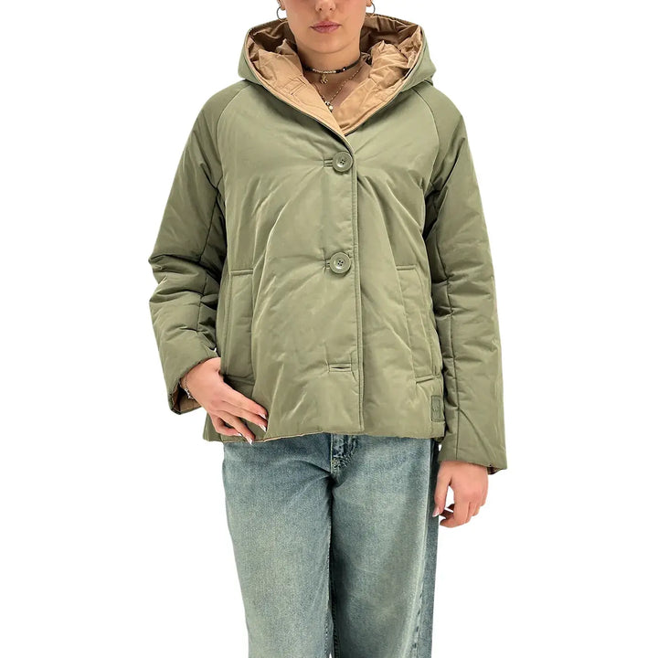 Oof Wear, Giubbotto Double, Militare e Cammello, Poliestere