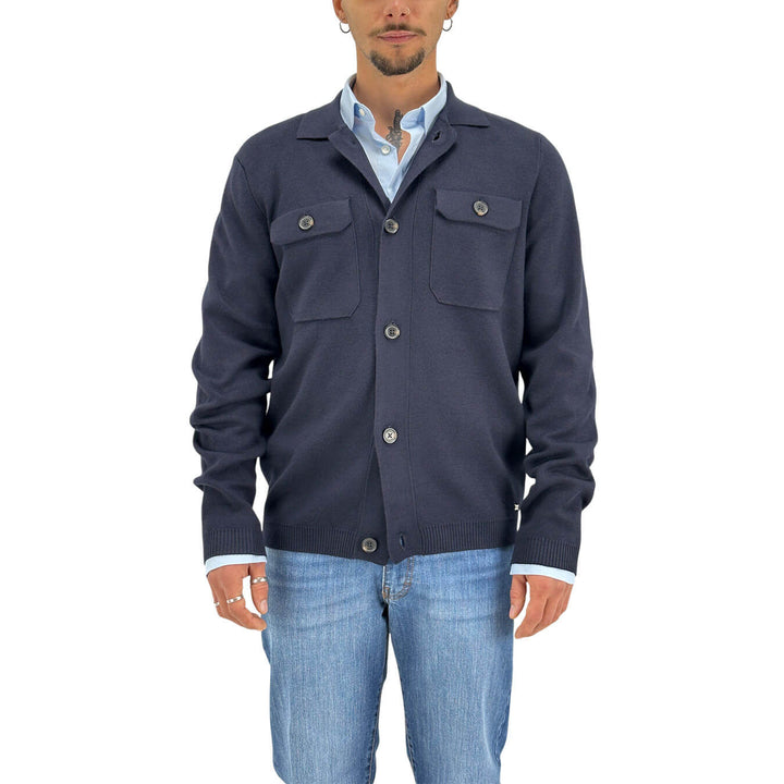Markup, Cardigan, Uomo, Viscosa, Blu