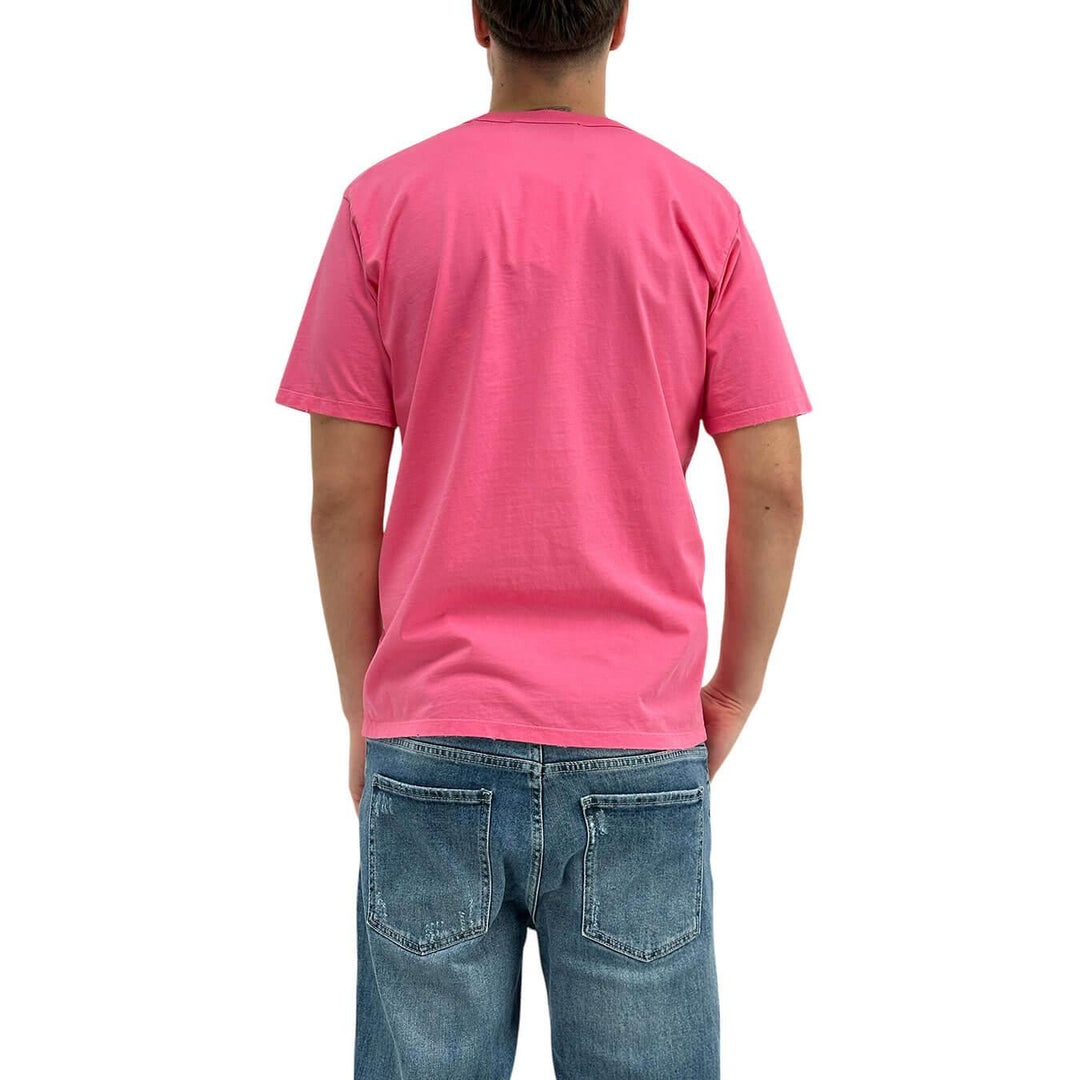 Amaránto T-Shirt Basic Uomo, Girocollo, Cotone, Rosa