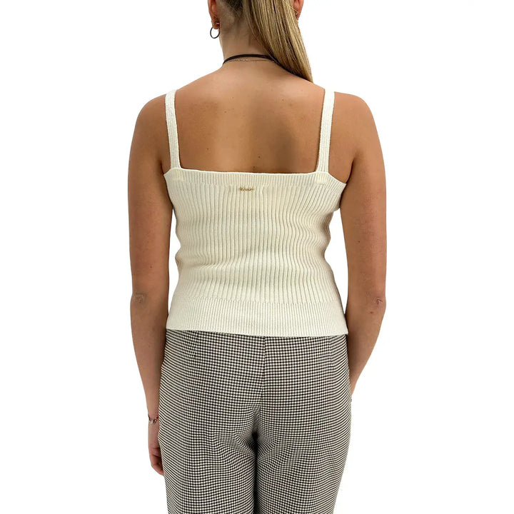 Koralline, Canotta, Donna, Tessuto Misto, Panna