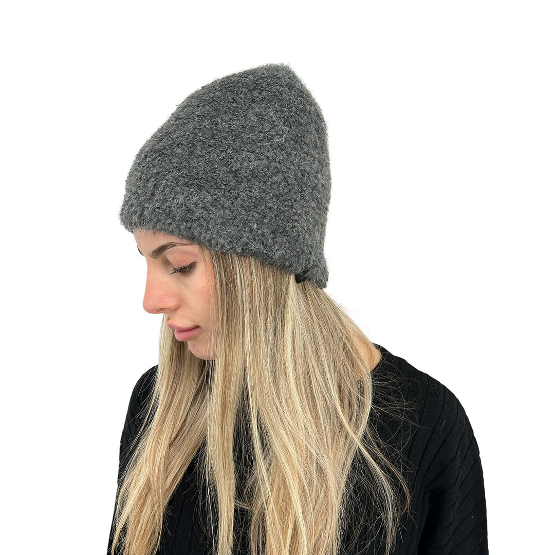 Bassini Cappello Donna, Modello Basic, Tessuto Misto, Grigio