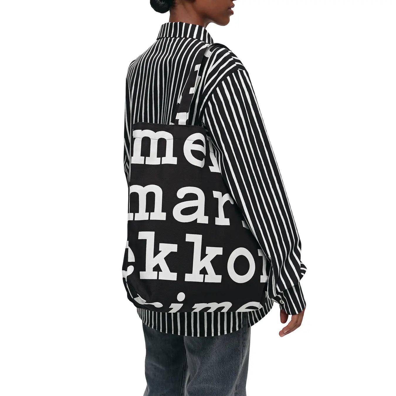 Marimekko, Notko Logo Bag, Black White