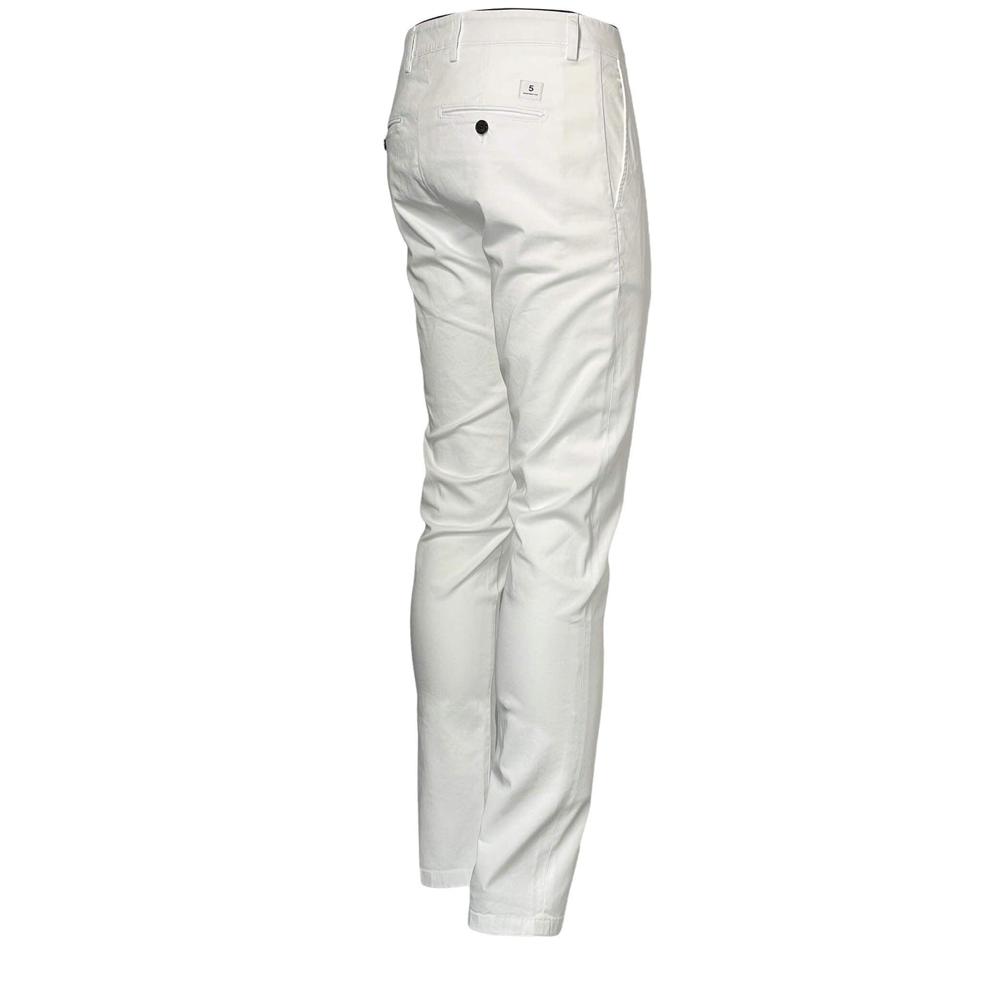 Dep5 Pantalone Mike, Up002.1ts0001, Chinos Superslim Dritto, 001 Bianco, Bassiniboutique.it, 2022 p/e