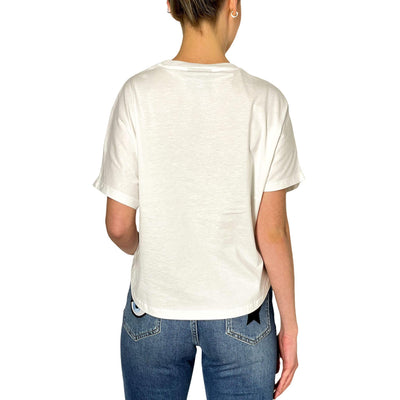 Disclaimer t Shirt Over, 51745, Assimetrica, Bianco, Bassiniboutique.it, 2022 p/e