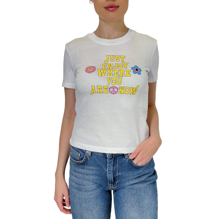 Ferragni t Shirt mc, 72cbht05.cjt00, Enjoy Jersey, 003 Bianco, Bassiniboutique.it, 2022 p/e