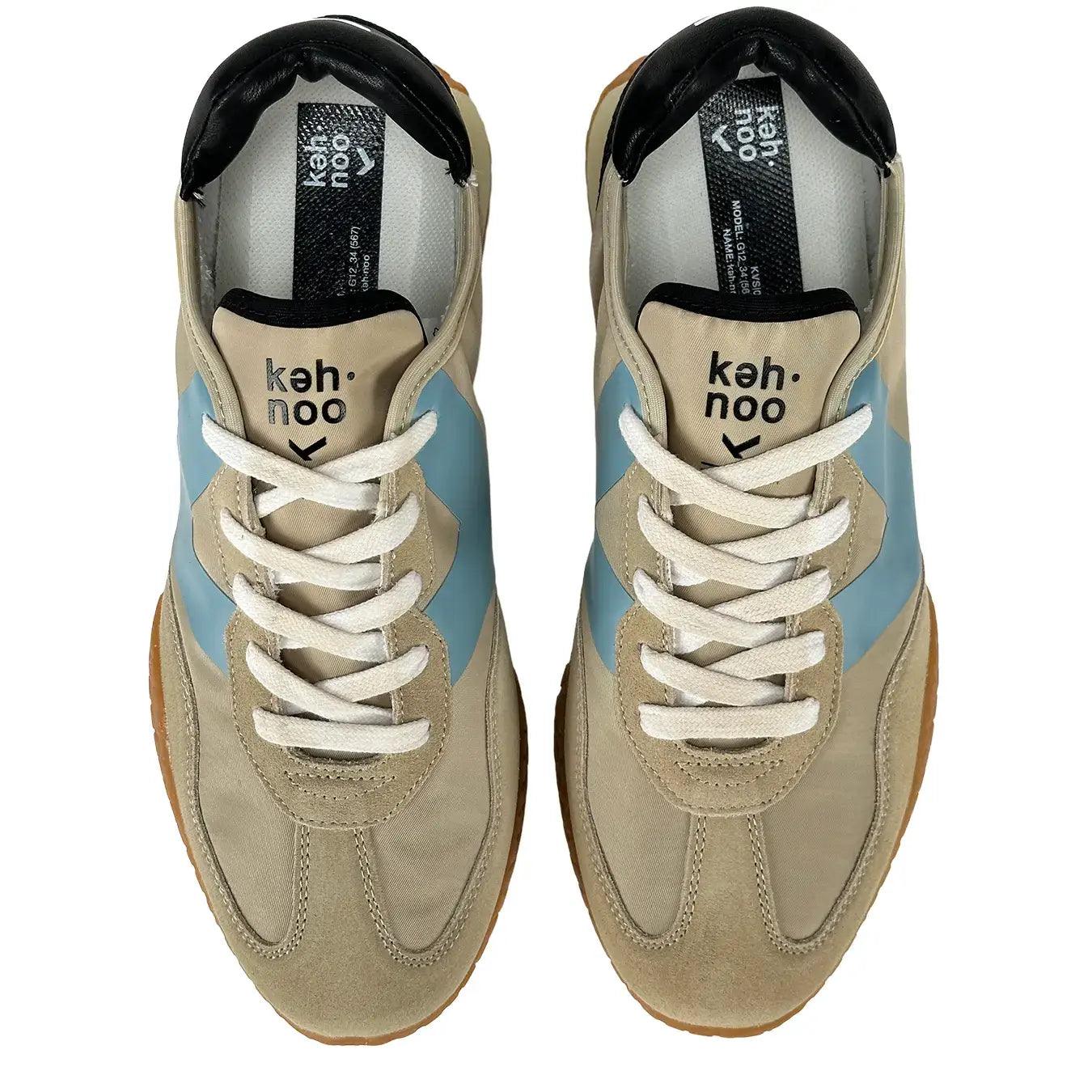 keh noo Sneakers, Km9313, Logo Celeste, Beige Celeste, Bassiniboutique.it, 2023 p/e