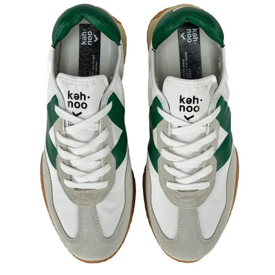 keh noo Sneakers, Km9313, Logo Verde, wht Green, Bassiniboutique.it, 2023 p/e